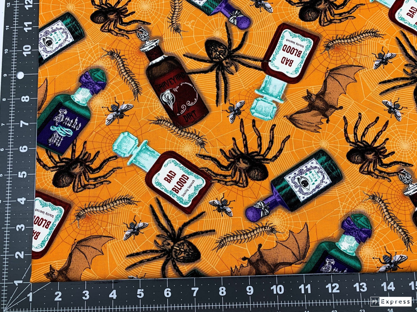 Poison and spider fabric C7813 Halloween fabric - Mary Jo Fabrics