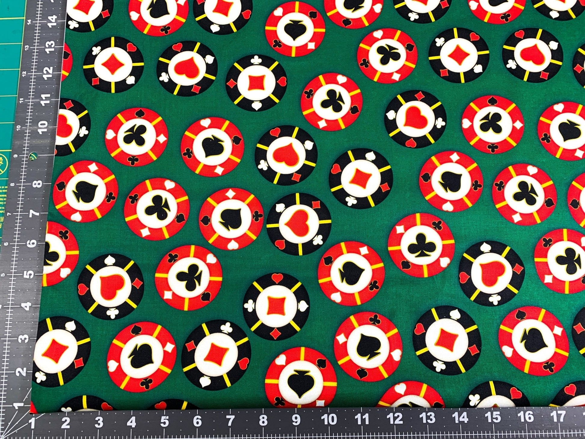 Poker Chip Casino fabric DX - 2527 - 0C Gambling fabric - Mary Jo Fabrics