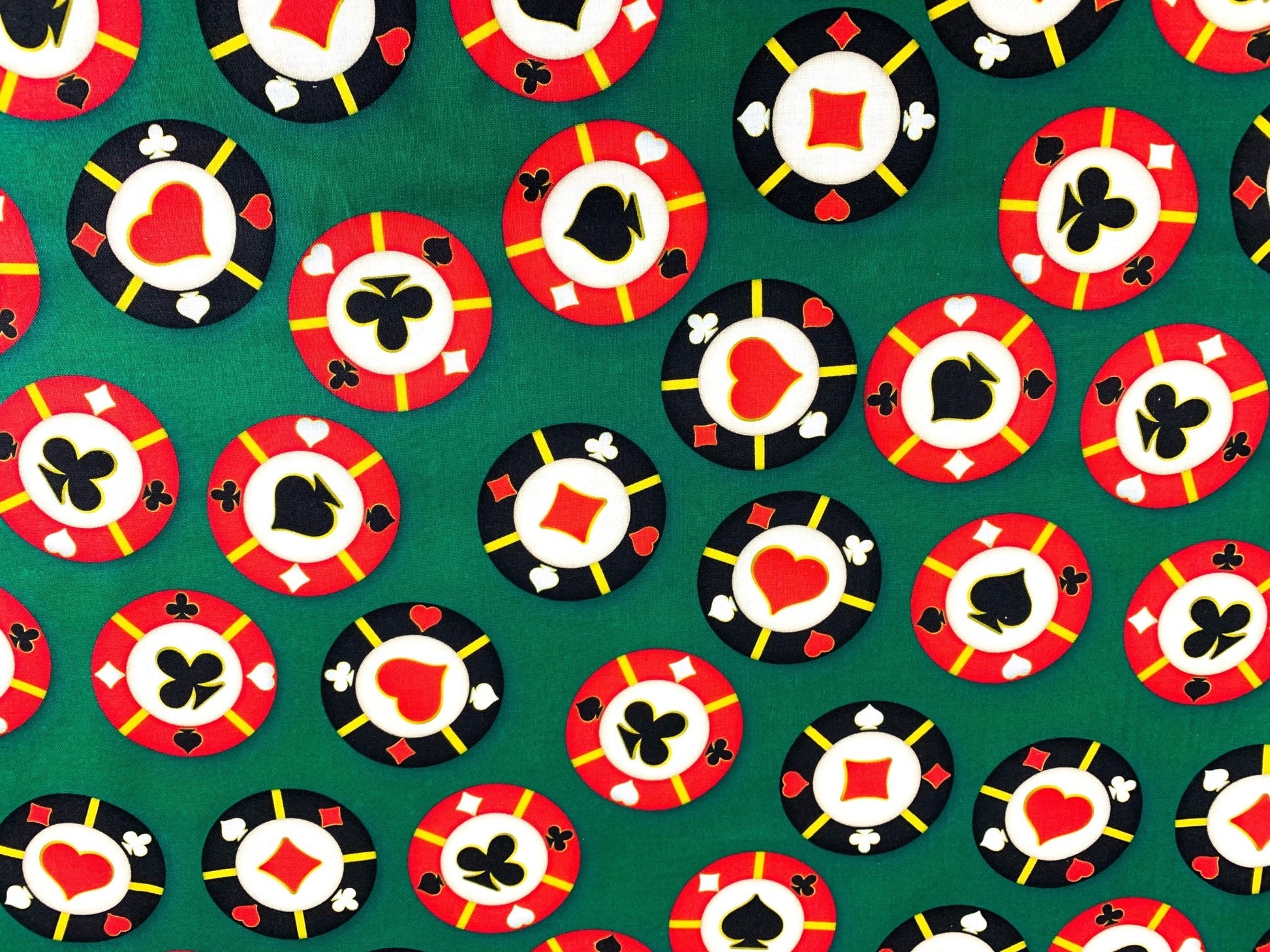 Poker Chip Casino fabric DX - 2527 - 0C Gambling fabric - Mary Jo Fabrics