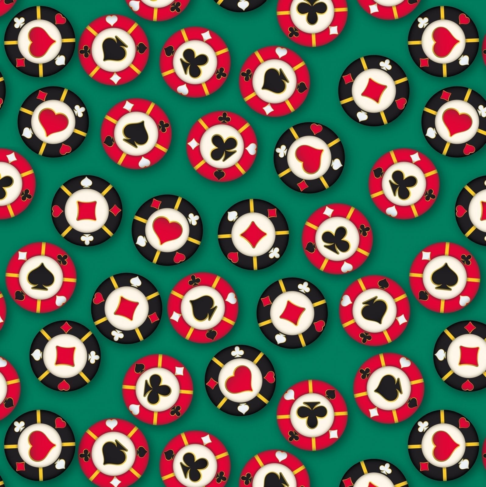 Poker Chip Casino fabric DX - 2527 - 0C Gambling fabric - Mary Jo Fabrics