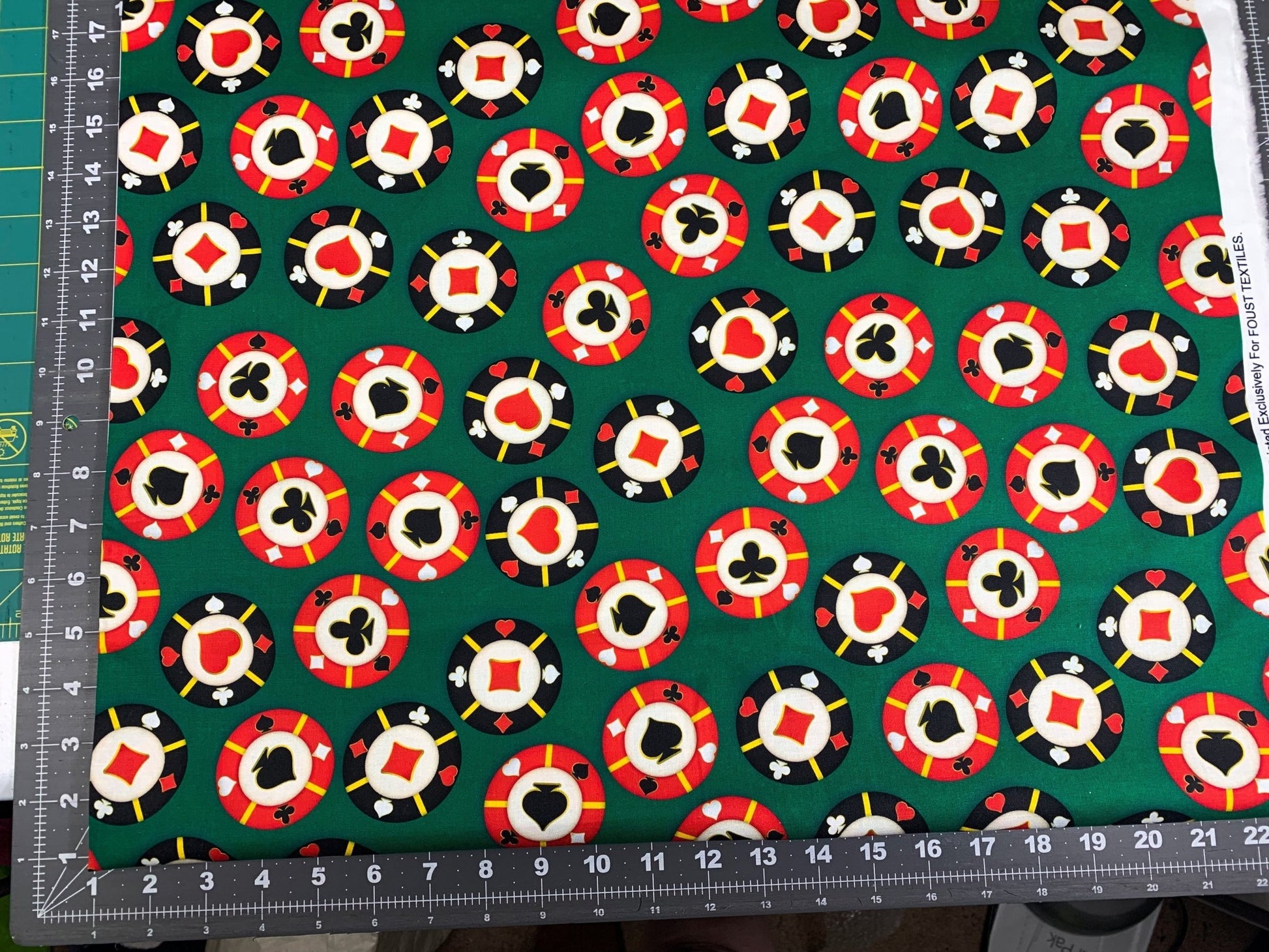 Poker Chip Casino fabric DX - 2527 - 0C Gambling fabric - Mary Jo Fabrics