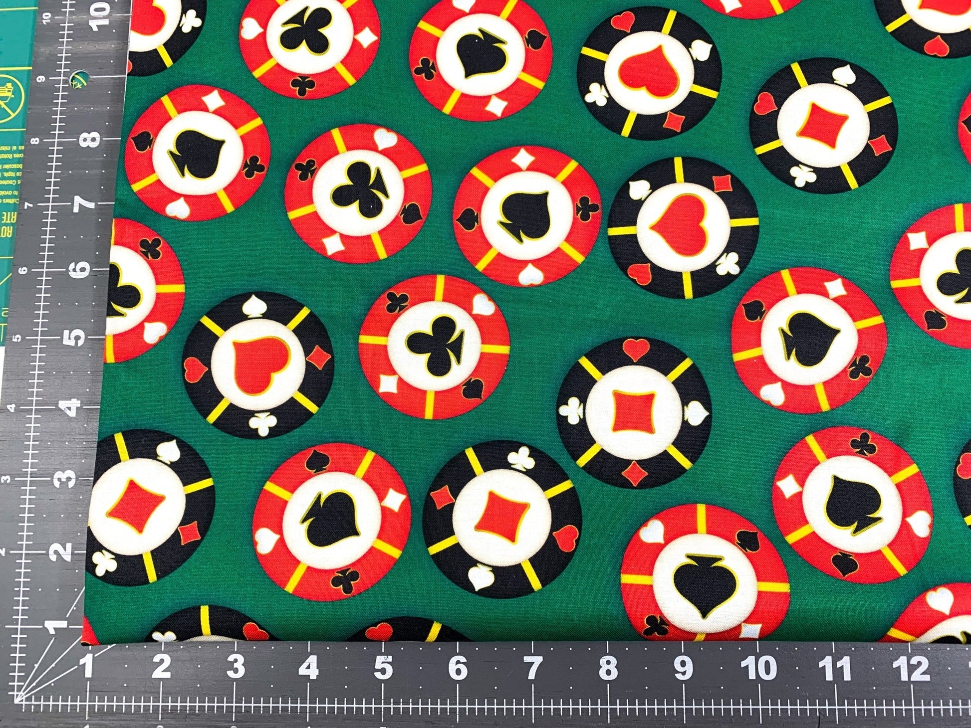 Poker Chip Casino fabric DX - 2527 - 0C Gambling fabric - Mary Jo Fabrics