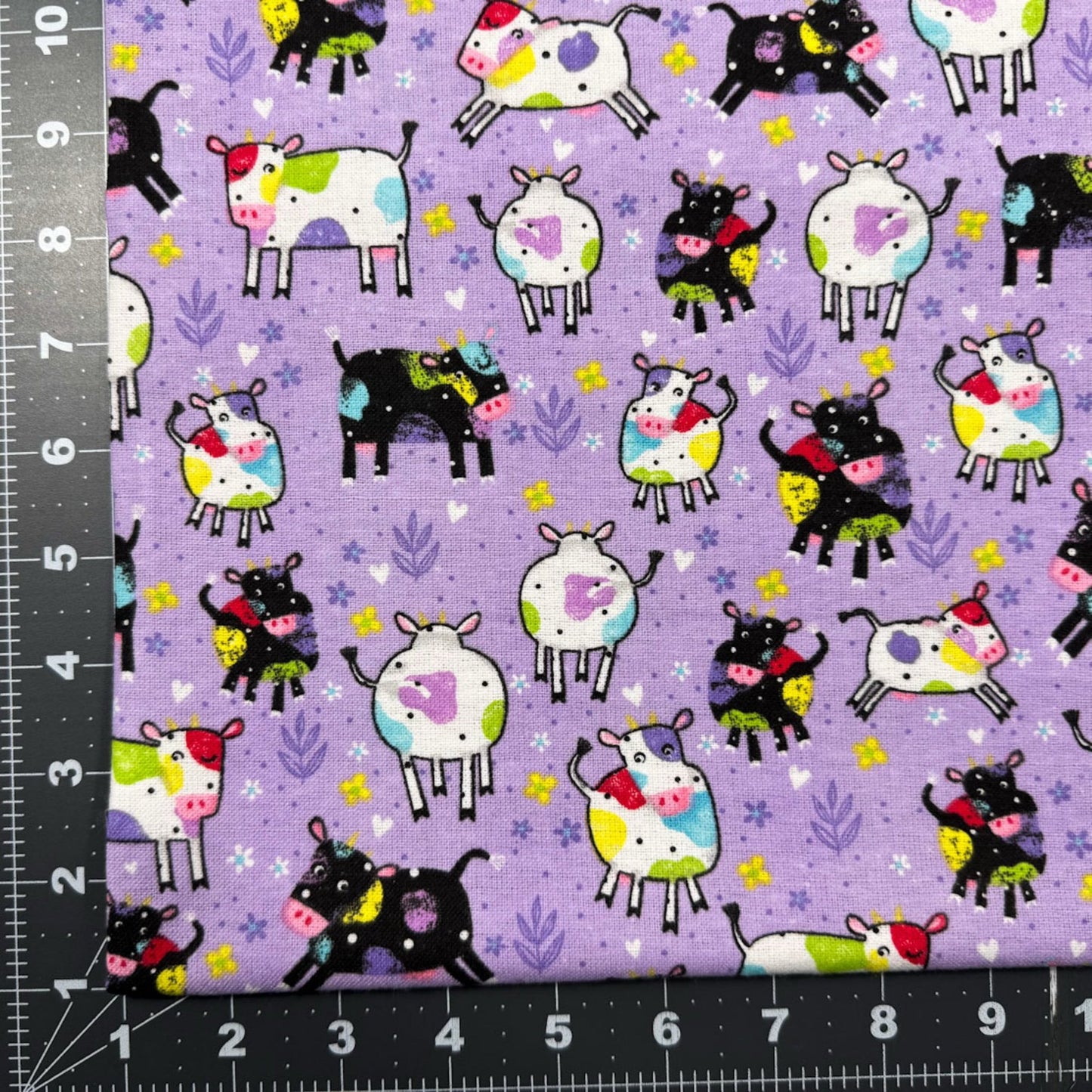 Purple Spotted Cow FLANNEL 44 - 7991 Fun Cows - Mary Jo Fabrics