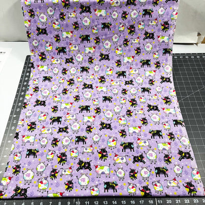 Purple Spotted Cow FLANNEL 44 - 7991 Fun Cows - Mary Jo Fabrics