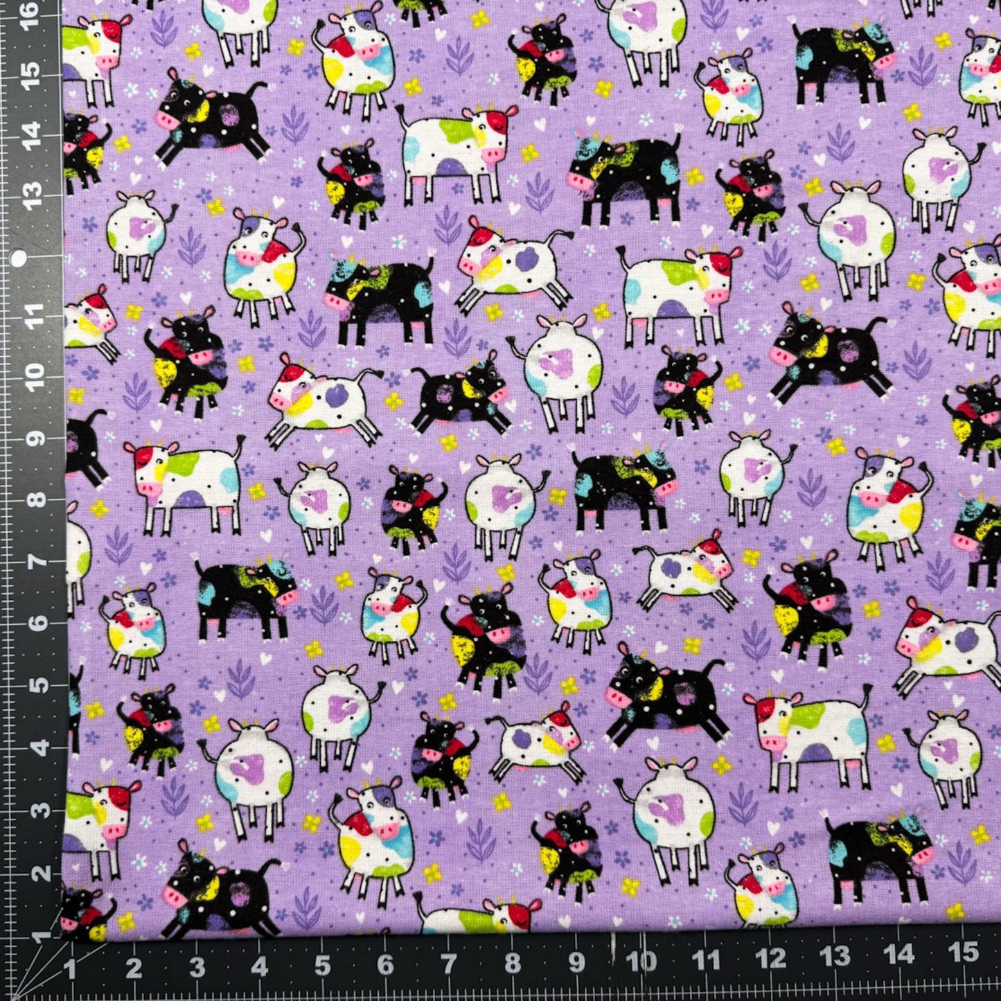 Purple Spotted Cow FLANNEL 44 - 7991 Fun Cows - Mary Jo Fabrics