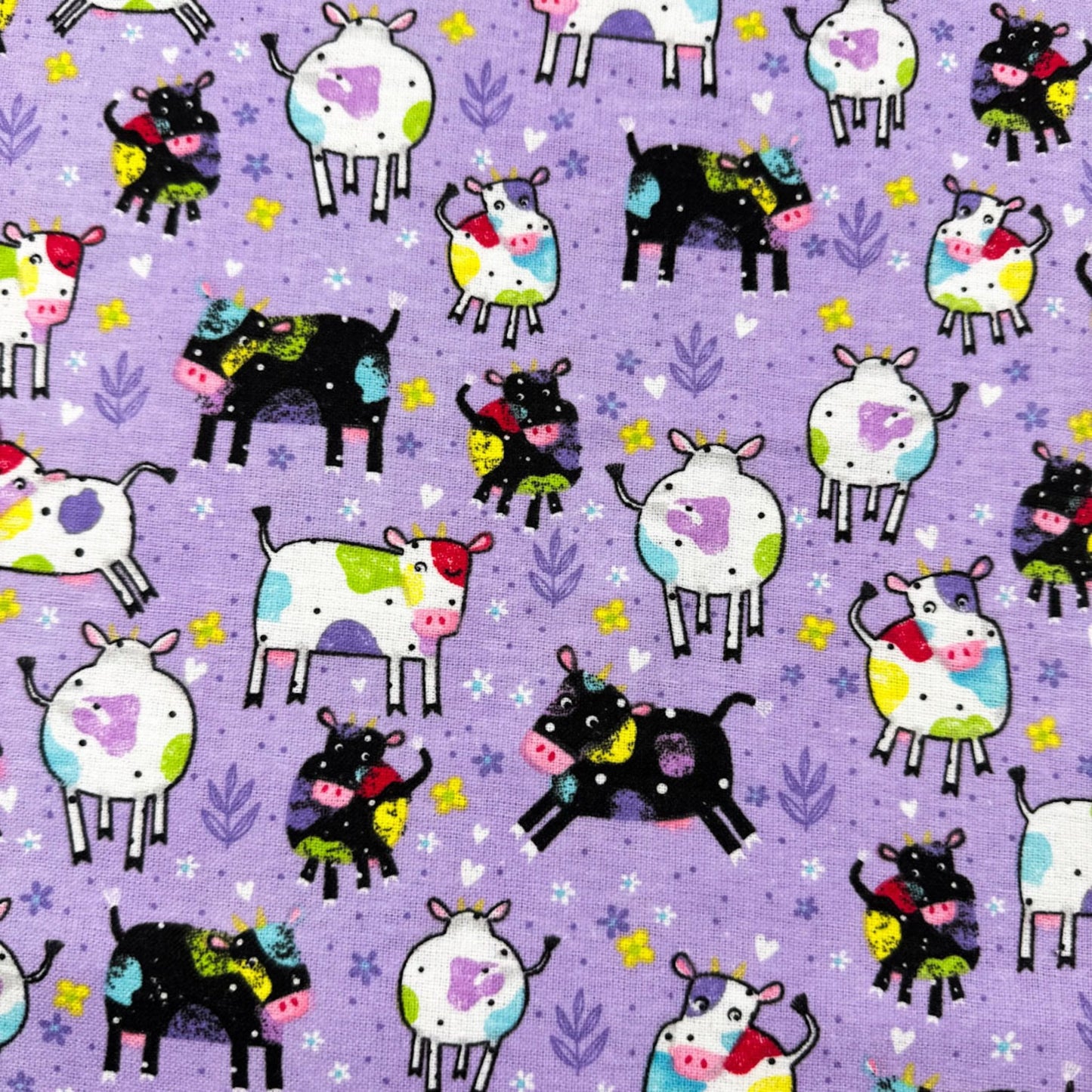 Purple Spotted Cow FLANNEL 44 - 7991 Fun Cows - Mary Jo Fabrics
