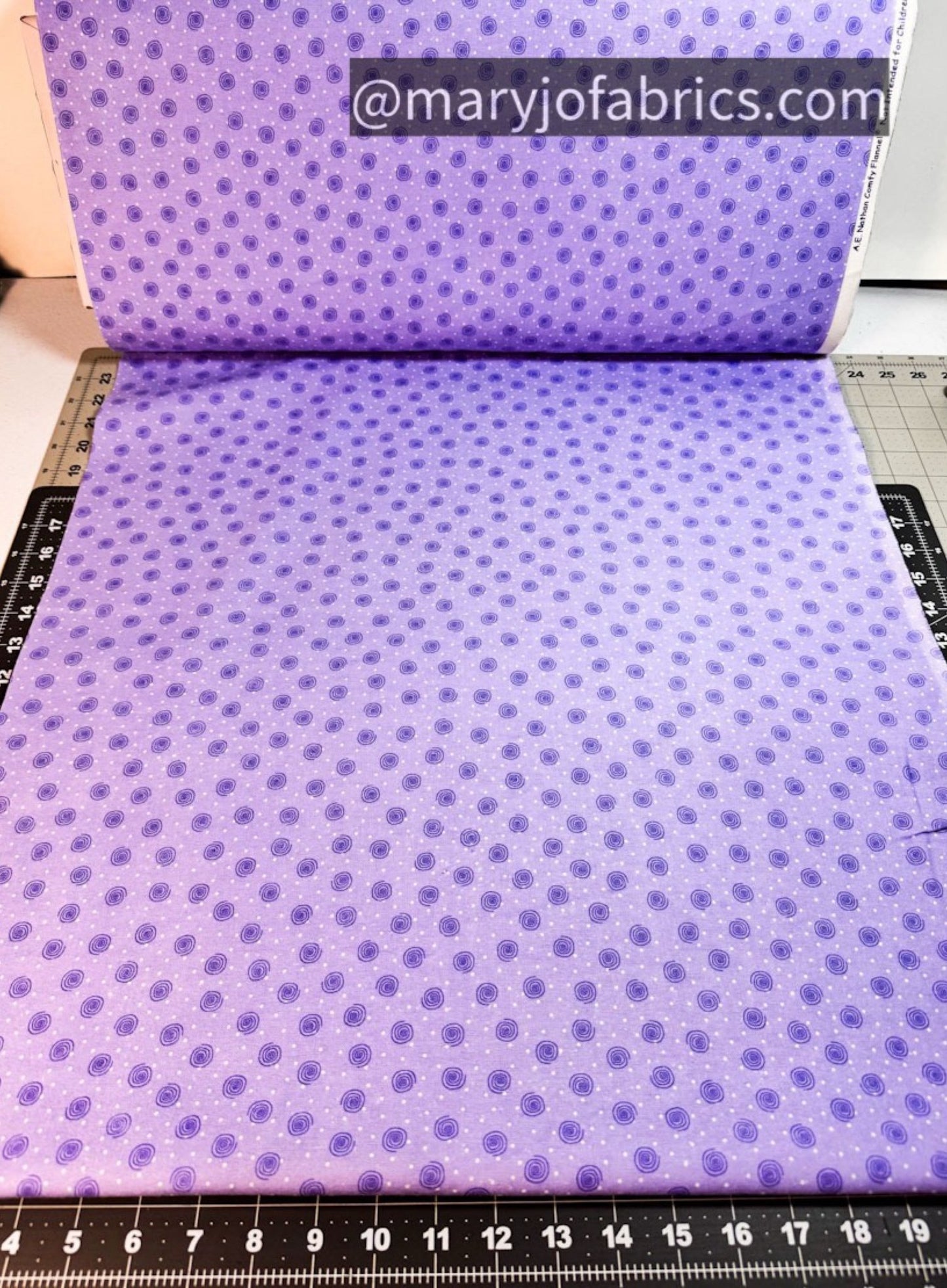 Purple Swirl Polka Dot FLANNEL 0019-55 Baby Flannel - Mary Jo Fabrics