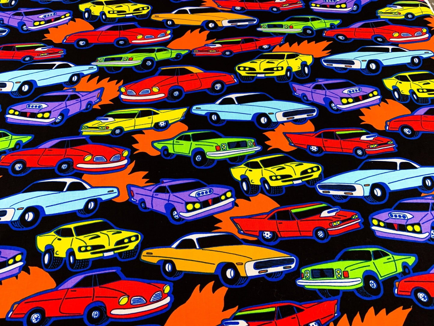 Race car fabric C8327 Vroom cars cotton fabric - Mary Jo Fabrics