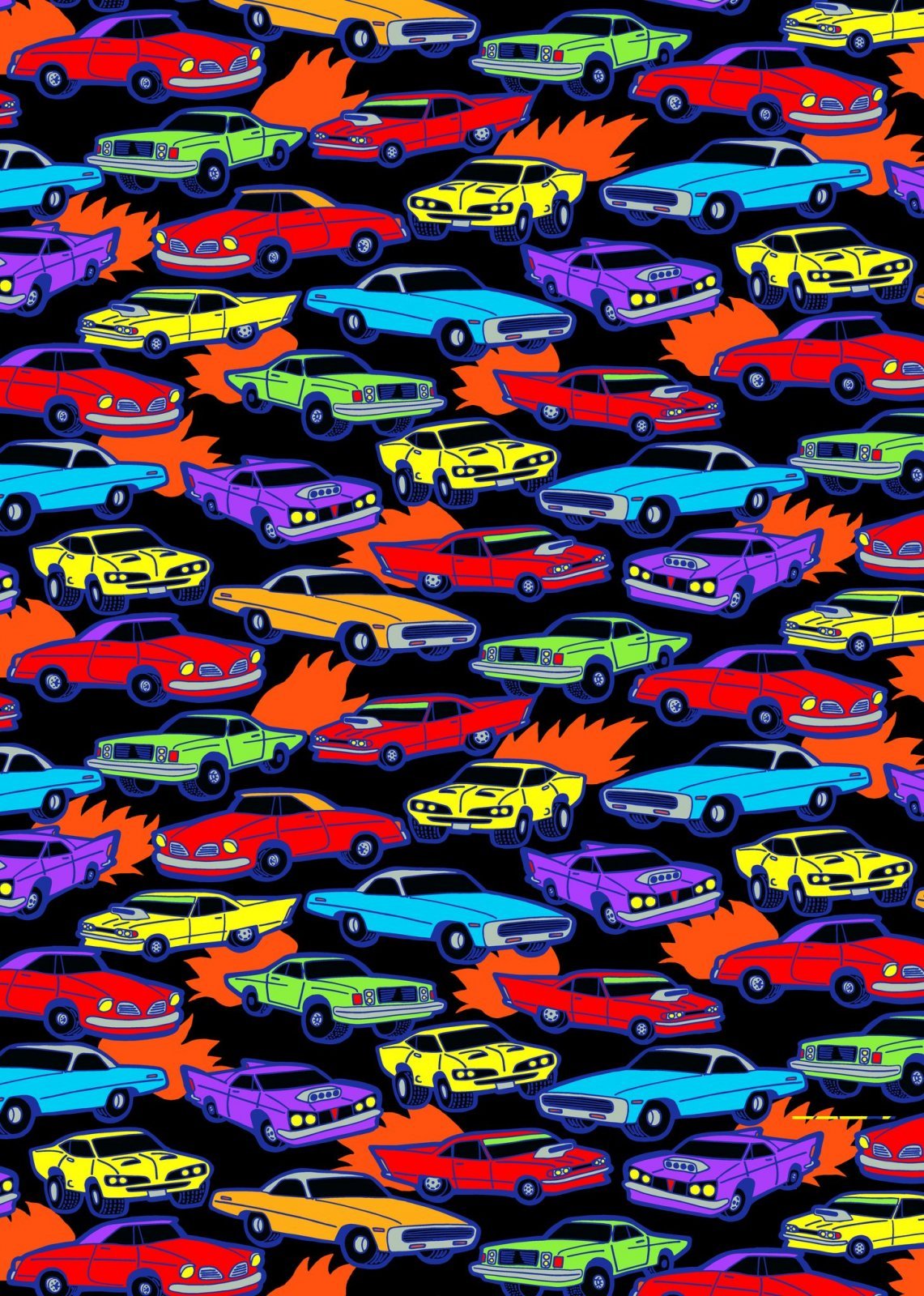 Race car fabric C8327 Vroom cars cotton fabric - Mary Jo Fabrics