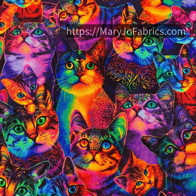 Cat and Kitten Fabric