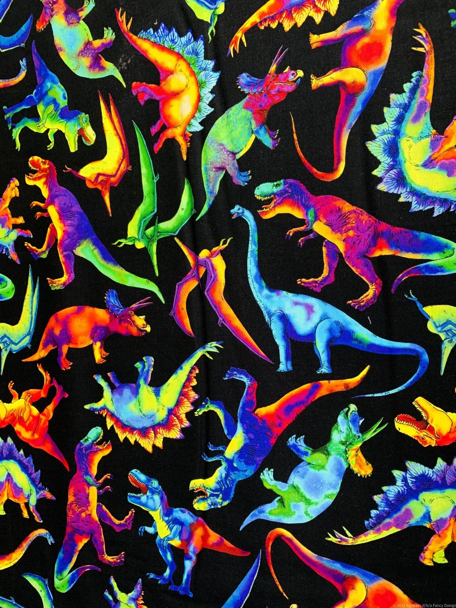 Rainbow Dinosaurs fabric C1211 Dino fabric - Mary Jo Fabrics