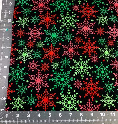 Rainbow Snowflake fabric 3073 Christmas fabric - Mary Jo Fabrics