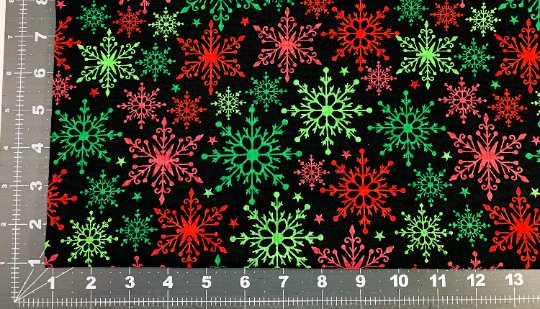 Rainbow Snowflake fabric 3073 Christmas fabric - Mary Jo Fabrics