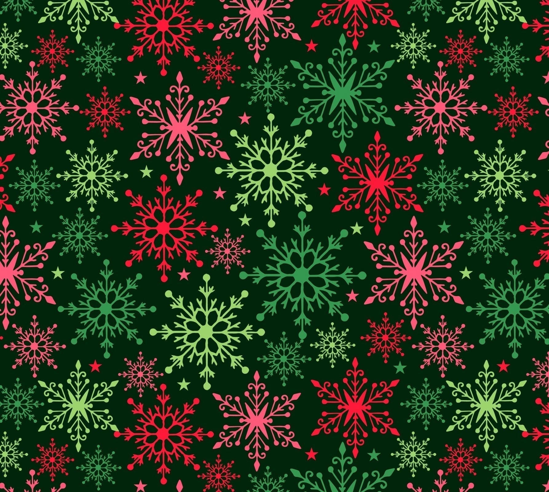 Rainbow Snowflake fabric 3073 Christmas fabric - Mary Jo Fabrics