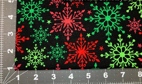 Rainbow Snowflake fabric 3073 Christmas fabric - Mary Jo Fabrics