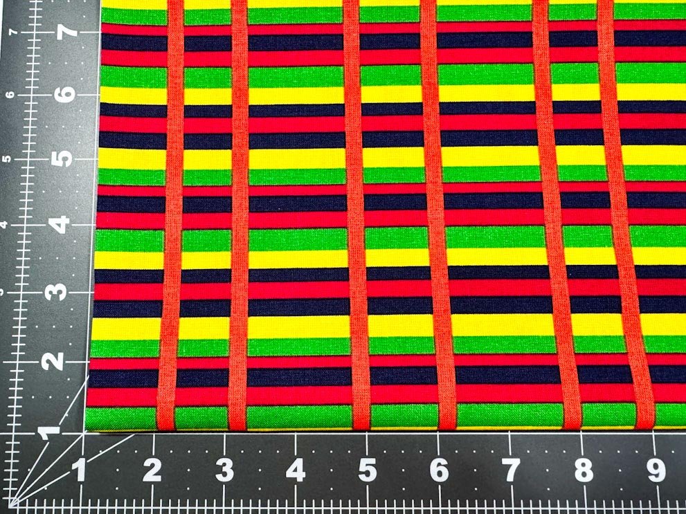 Rainbow Stripe African fabric DX - 2124 Kaftan Diamonds - Mary Jo Fabrics