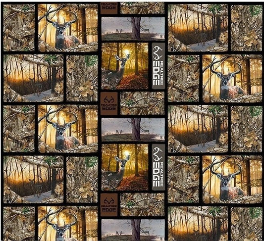 Realtree deer fabric 1170 Edge Box Deer cotton fabric - Mary Jo Fabrics