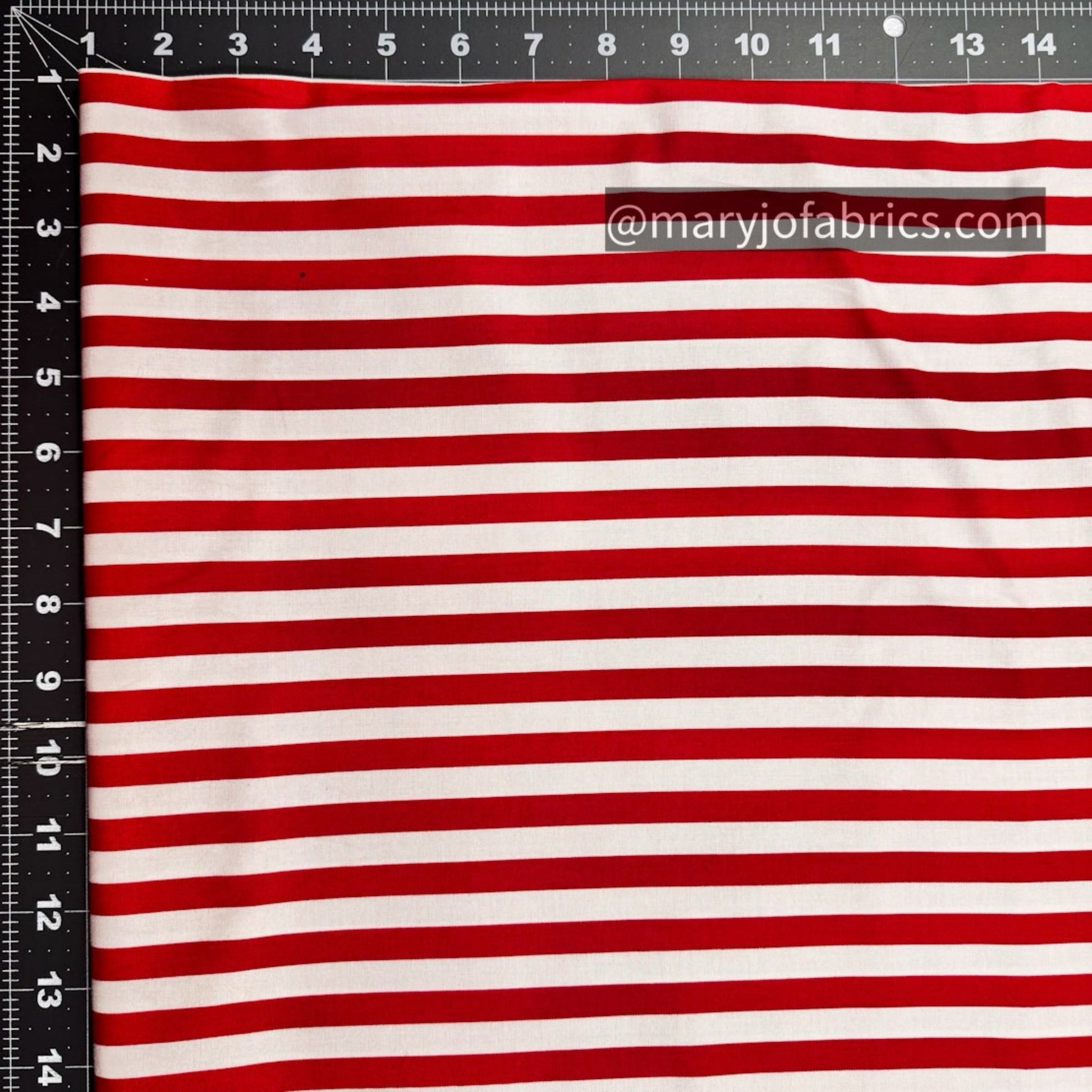 Red and White Stripe Fabric 114 - 80 USA Flag Fabric - Mary Jo Fabrics