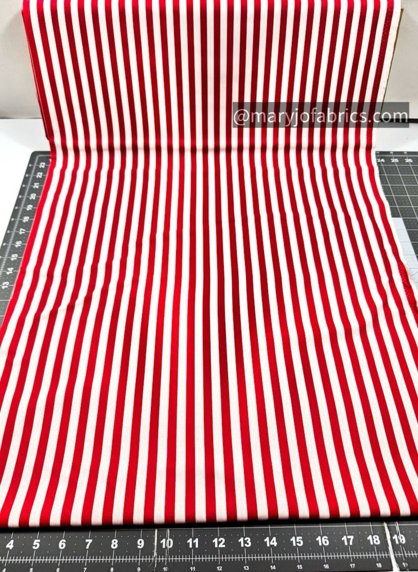 Red and White Stripe Fabric 114 - 80 USA Flag Fabric - Mary Jo Fabrics