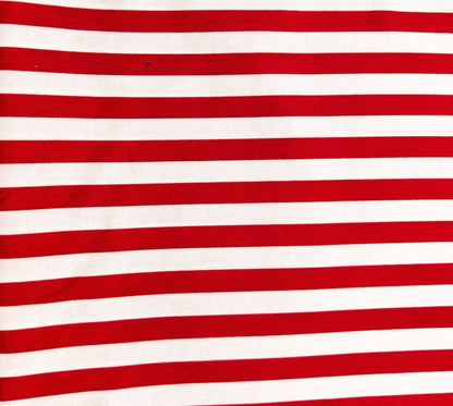 Red and White Stripe Fabric 114 - 80 USA Flag Fabric - Mary Jo Fabrics