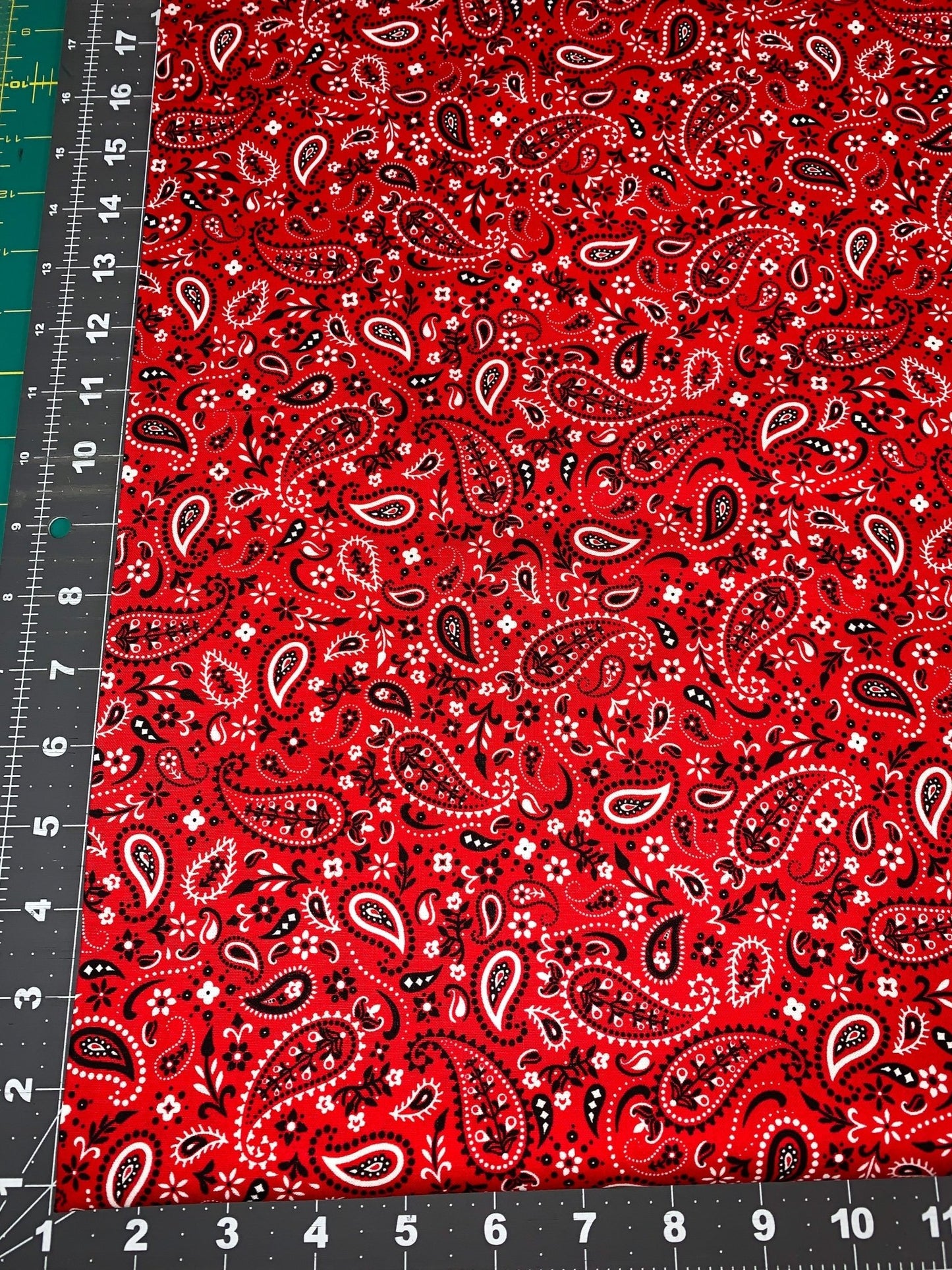 Red bandana fabric C1213 dog bandana cotton fabric - Mary Jo Fabrics