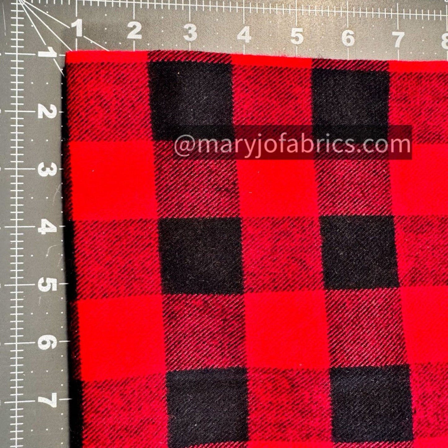 Red Black Primo Buffalo Plaid FLANNEL Fabric RO9U112 Red Flannel - Mary Jo Fabrics