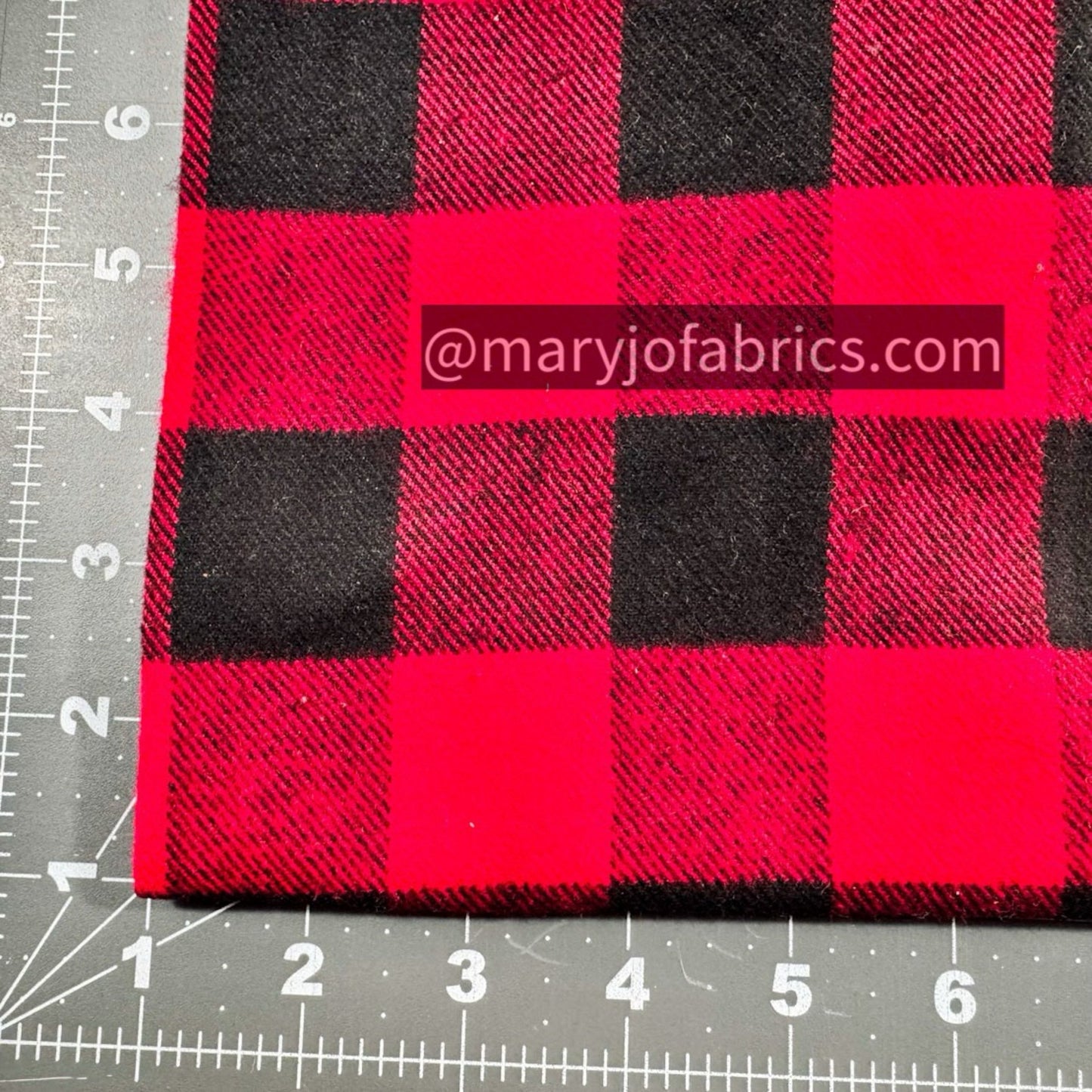 Red Black Primo Buffalo Plaid FLANNEL Fabric RO9U112 Red Flannel - Mary Jo Fabrics