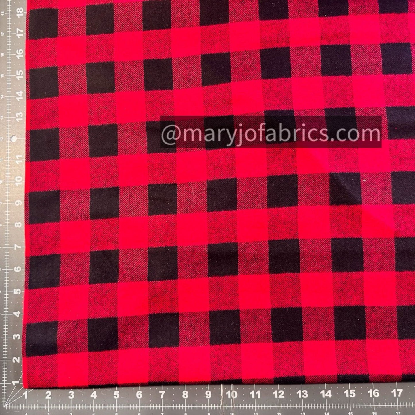 Red Black Primo Buffalo Plaid FLANNEL Fabric RO9U112 Red Flannel - Mary Jo Fabrics
