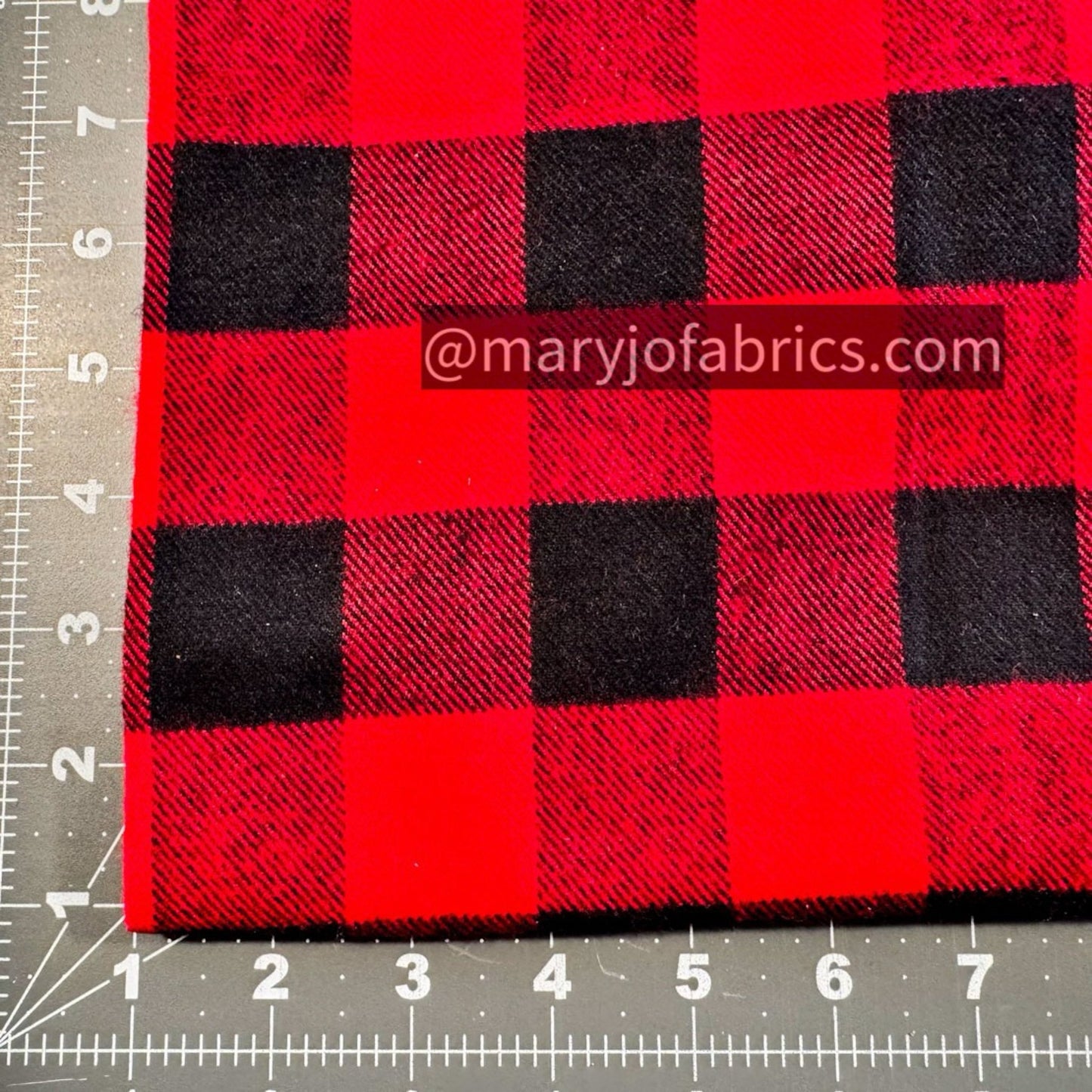Red Black Primo Buffalo Plaid FLANNEL Fabric RO9U112 Red Flannel - Mary Jo Fabrics