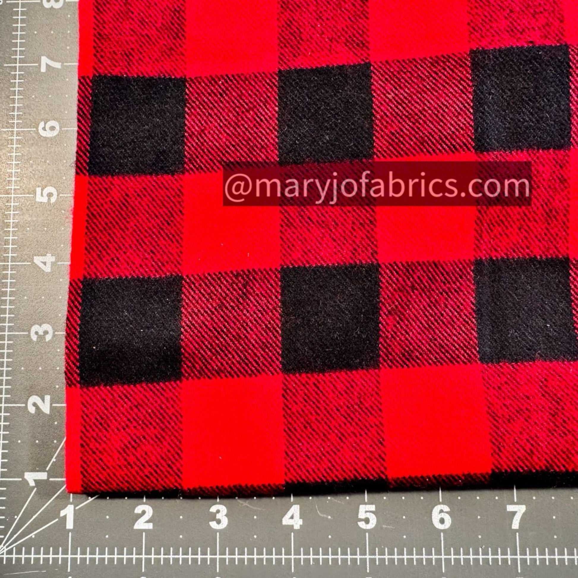 Red Black Primo Buffalo Plaid FLANNEL Fabric RO9U112 Red Flannel - Mary Jo Fabrics