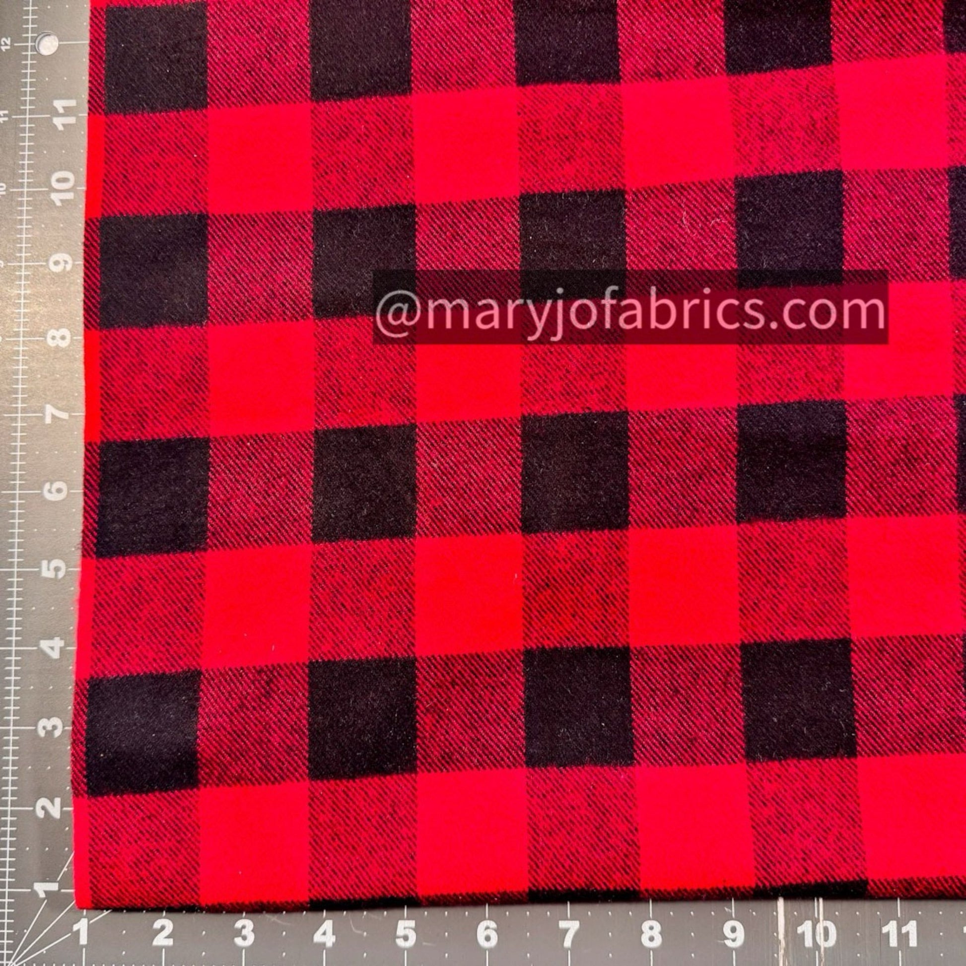 Red Black Primo Buffalo Plaid FLANNEL Fabric RO9U112 Red Flannel - Mary Jo Fabrics