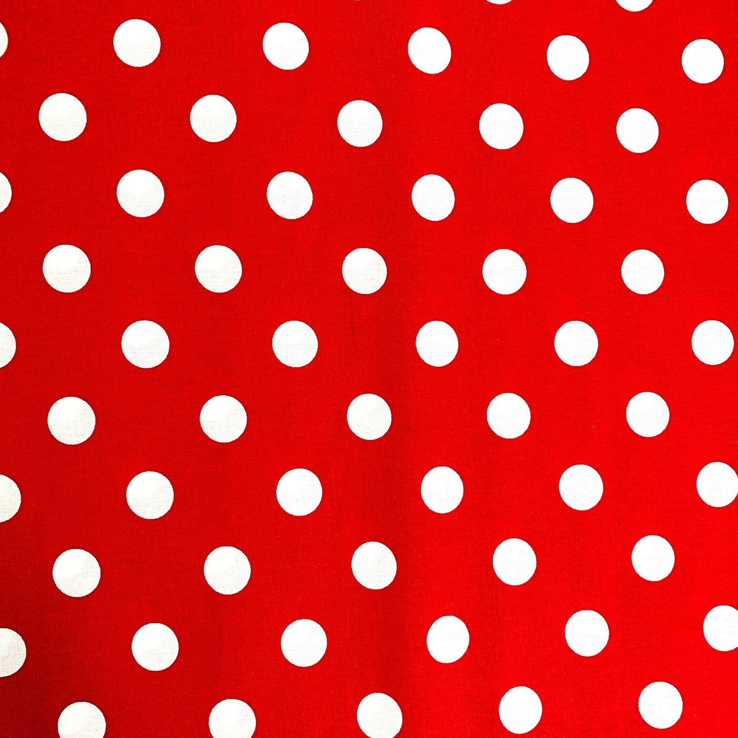 Red Large Polka Dot fabric 20241B White dots on Red - Mary Jo Fabrics