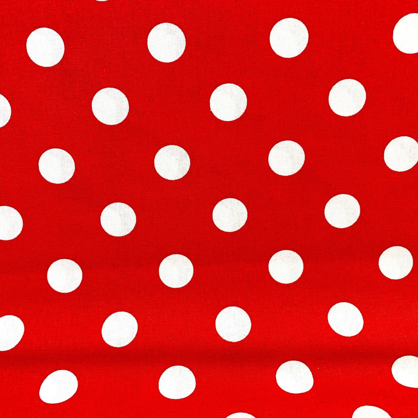 Red Large Polka Dot fabric 20241B White dots on Red - Mary Jo Fabrics