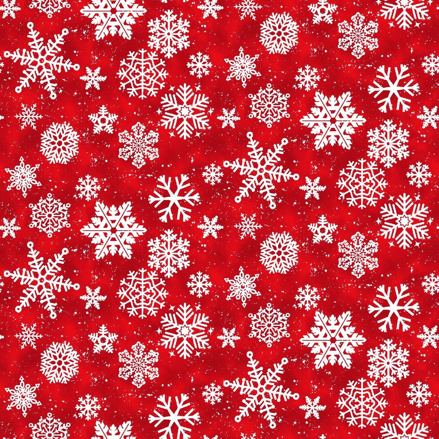 Red Snowflake FLANNEL Fabric F1288 Snow Crew - Mary Jo Fabrics