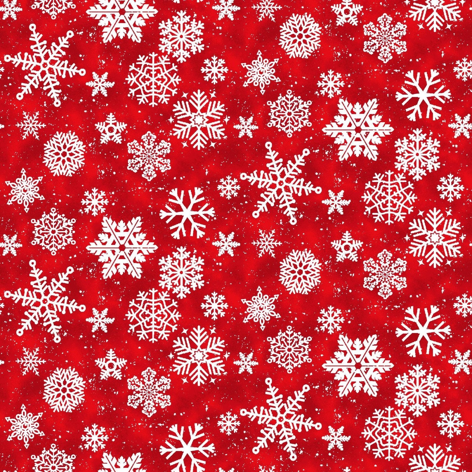 Red Snowflake FLANNEL Fabric F1288 Snow Crew - Mary Jo Fabrics