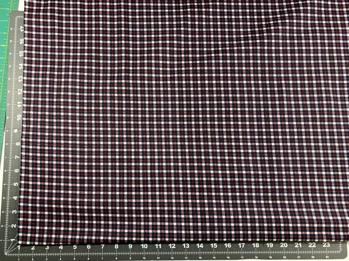 Red White and Blue plaid fabric 60" poly cotton twill - Mary Jo Fabrics