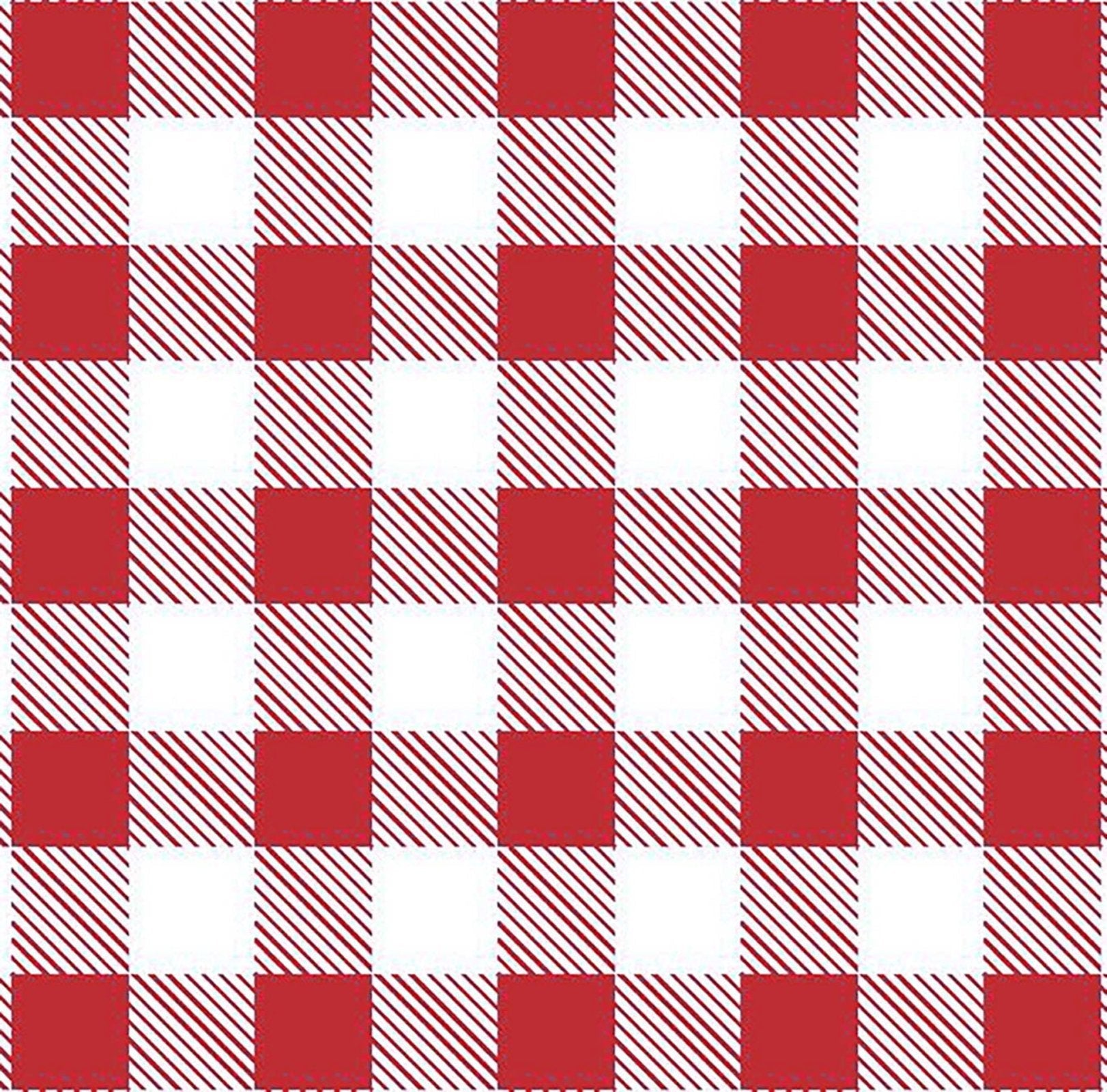 Red White Buffalo Plaid FLANNEL 44-7492 - Mary Jo Fabrics