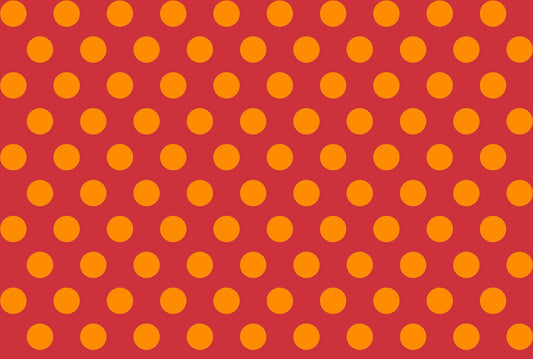 Red with Orange Polka Dot FLANNEL 44 - 6353 Fun Flannel - Mary Jo Fabrics