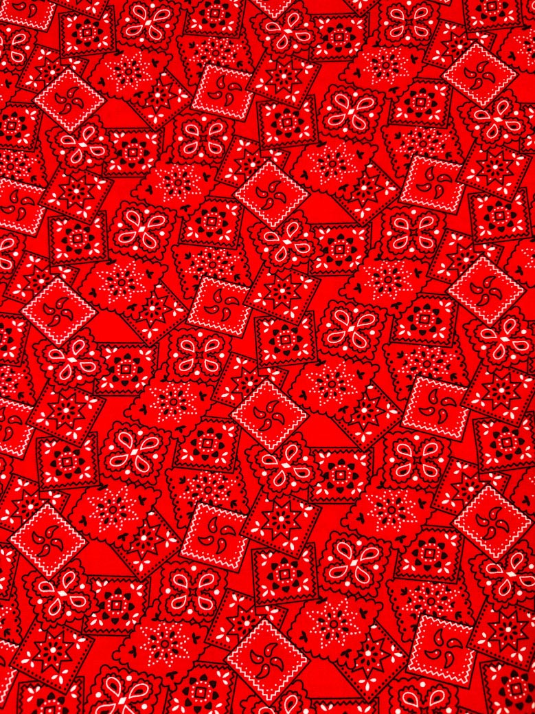 Red bandana fabric 11684 red bandana cotton  fabric