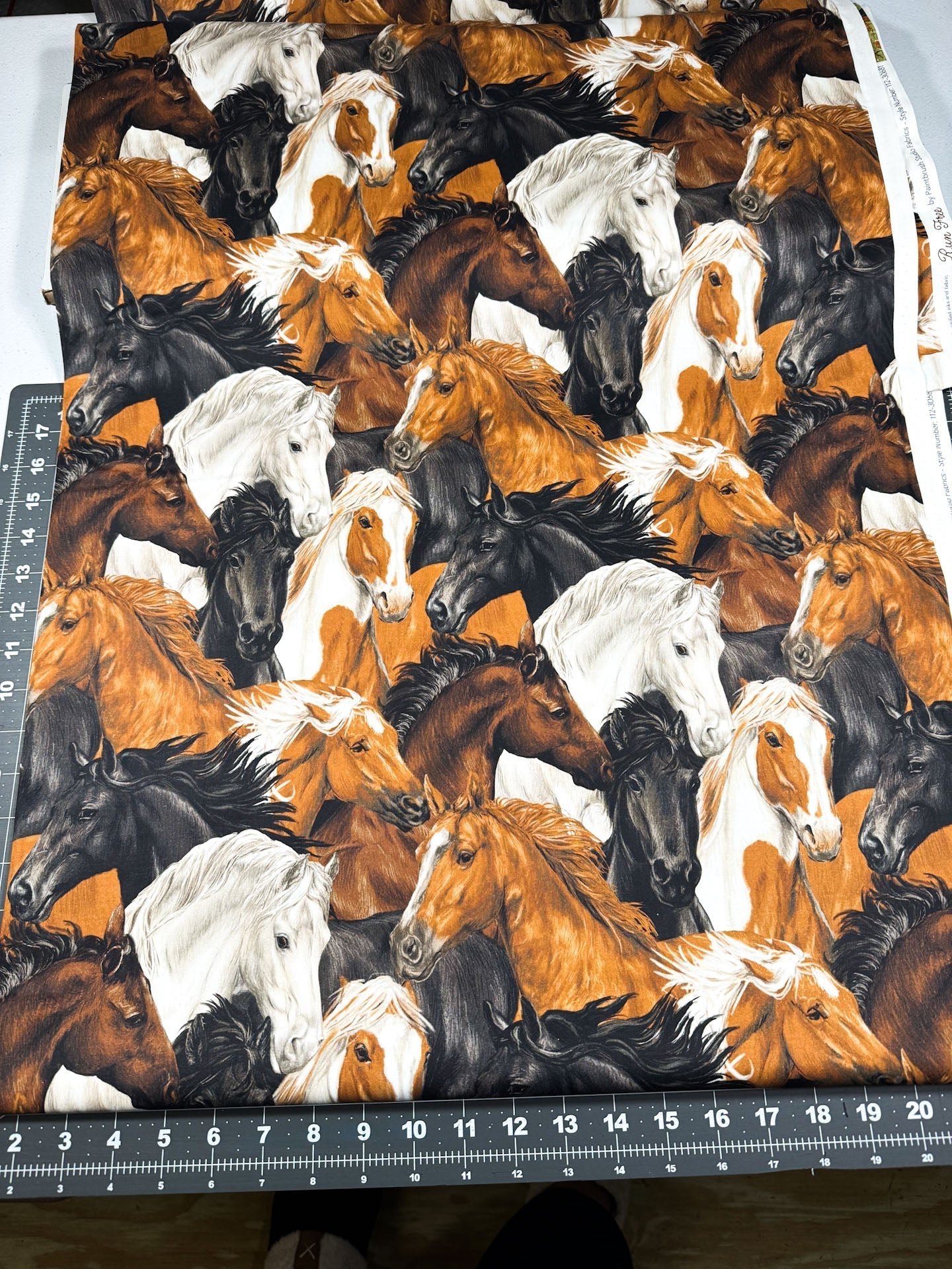 Run Free Horses fabric Paintbrush Studios horse cotton fabric - Mary Jo Fabrics