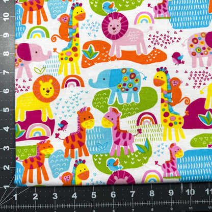 Safari Animal FLANNEL 44 - 8001 Fun Flannels - Mary Jo Fabrics