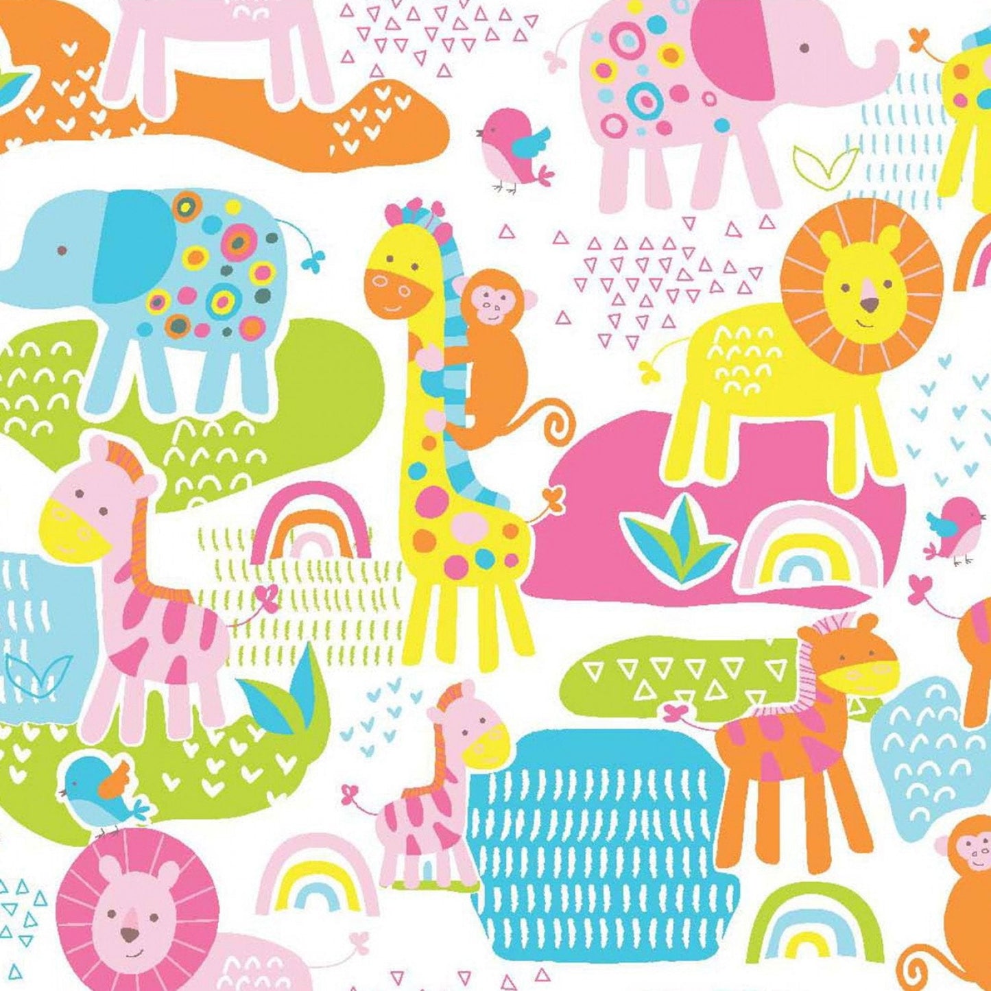 Safari Animal FLANNEL 44 - 8001 Fun Flannels - Mary Jo Fabrics