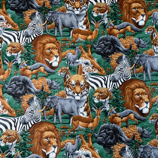 Lion cotton fabric zebra fabric