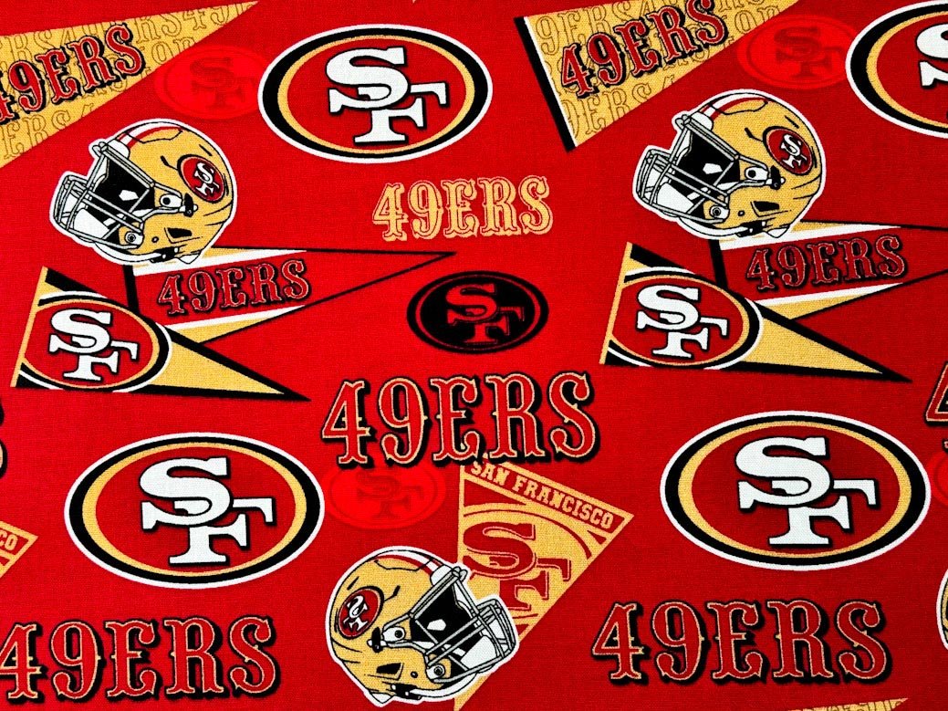 San Francisco 49ers fabric 70450D Pennant San Francisco cotton fabric - Mary Jo Fabrics