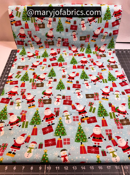 Santa Claus Fabric 49695 Tis the Season Snowman - Mary Jo Fabrics