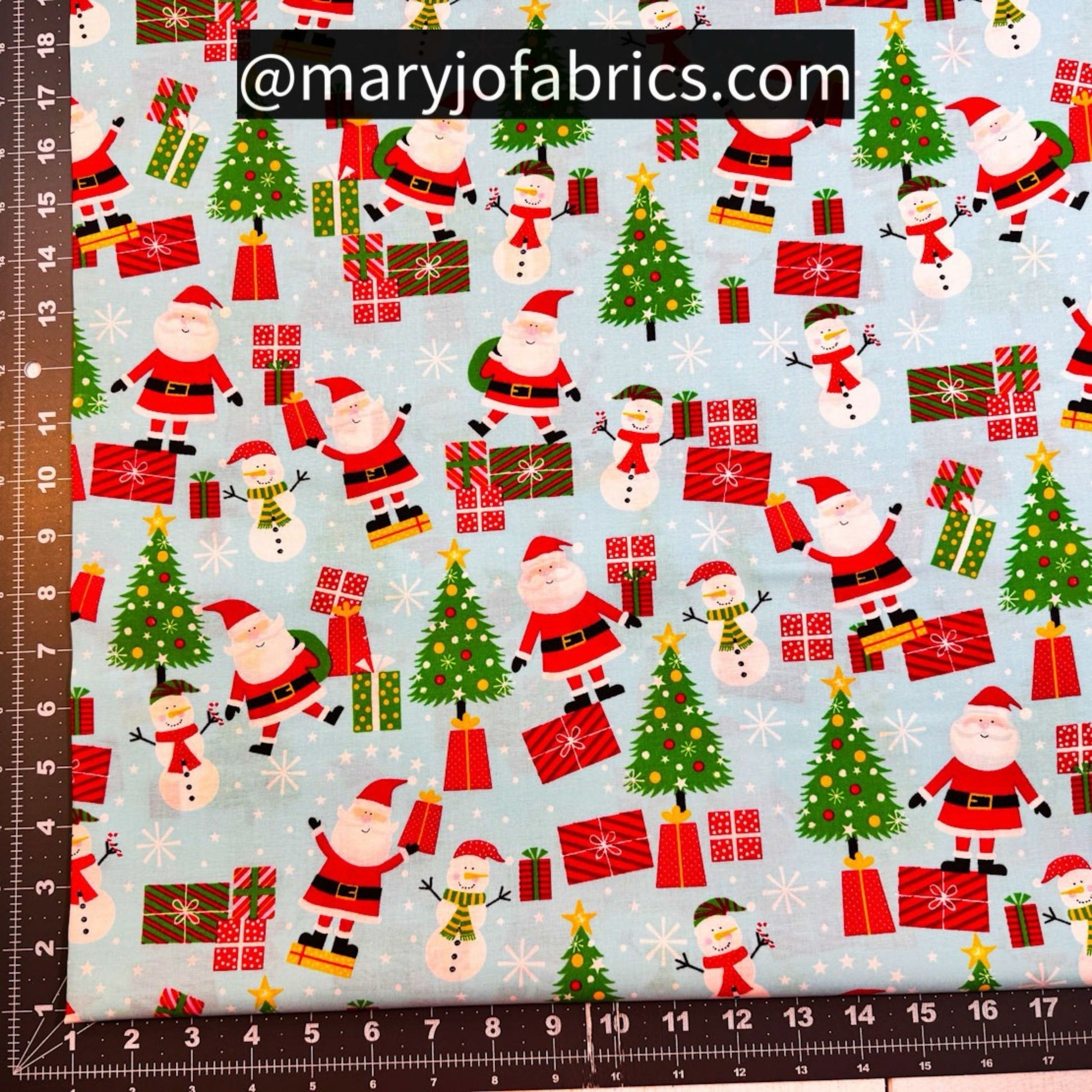 Santa Claus Fabric 49695 Tis the Season Snowman - Mary Jo Fabrics