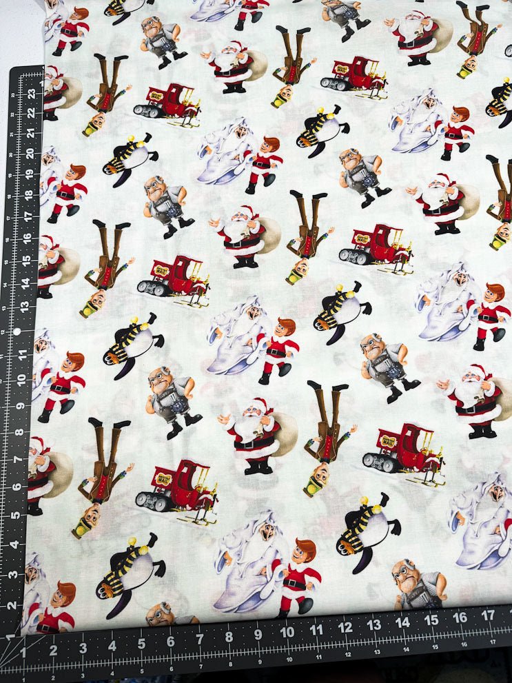 Santa Claus is Coming to Town Christmas Fabric - Mary Jo Fabrics