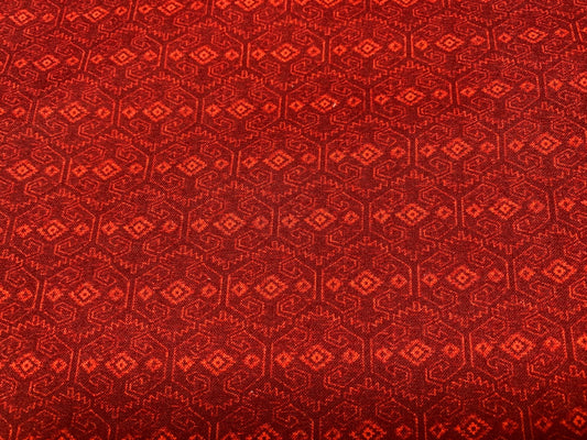 Santa Fe Aztec Blender CP75064 Red cotton fabric - Mary Jo Fabrics