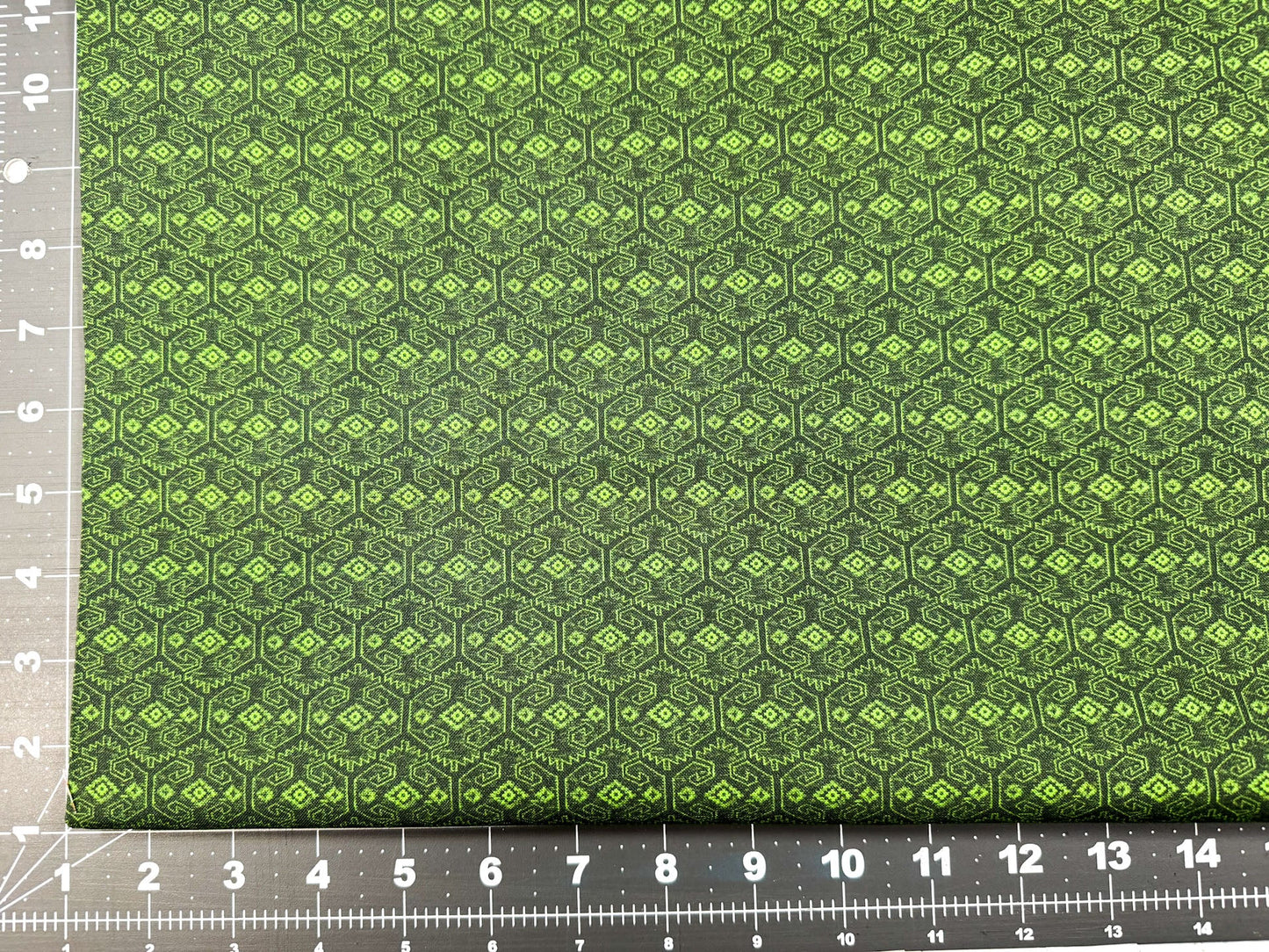 Santa Fe Aztec green blender fabric - Mary Jo Fabrics