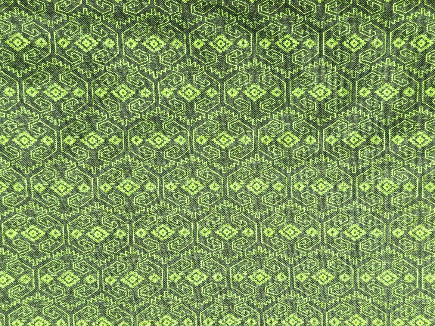 Santa Fe Aztec green blender fabric - Mary Jo Fabrics